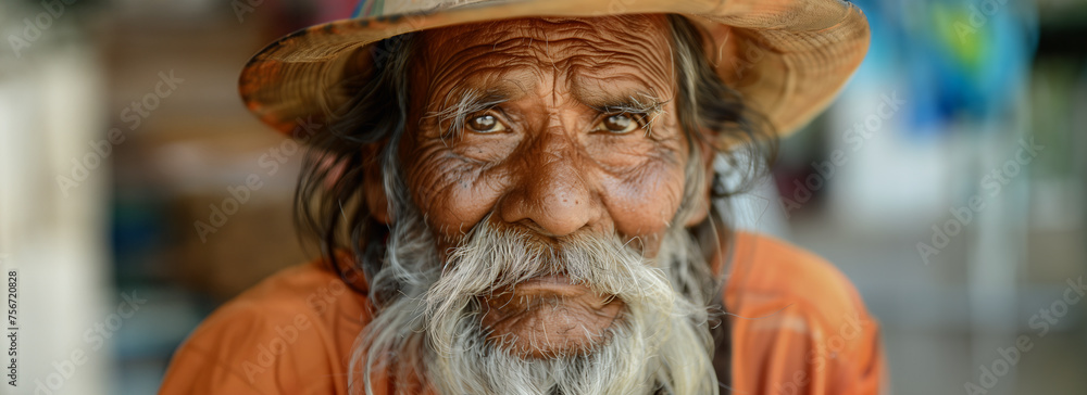 portrait of a wise old man with a long beard portrait of a wise old man with a long beard