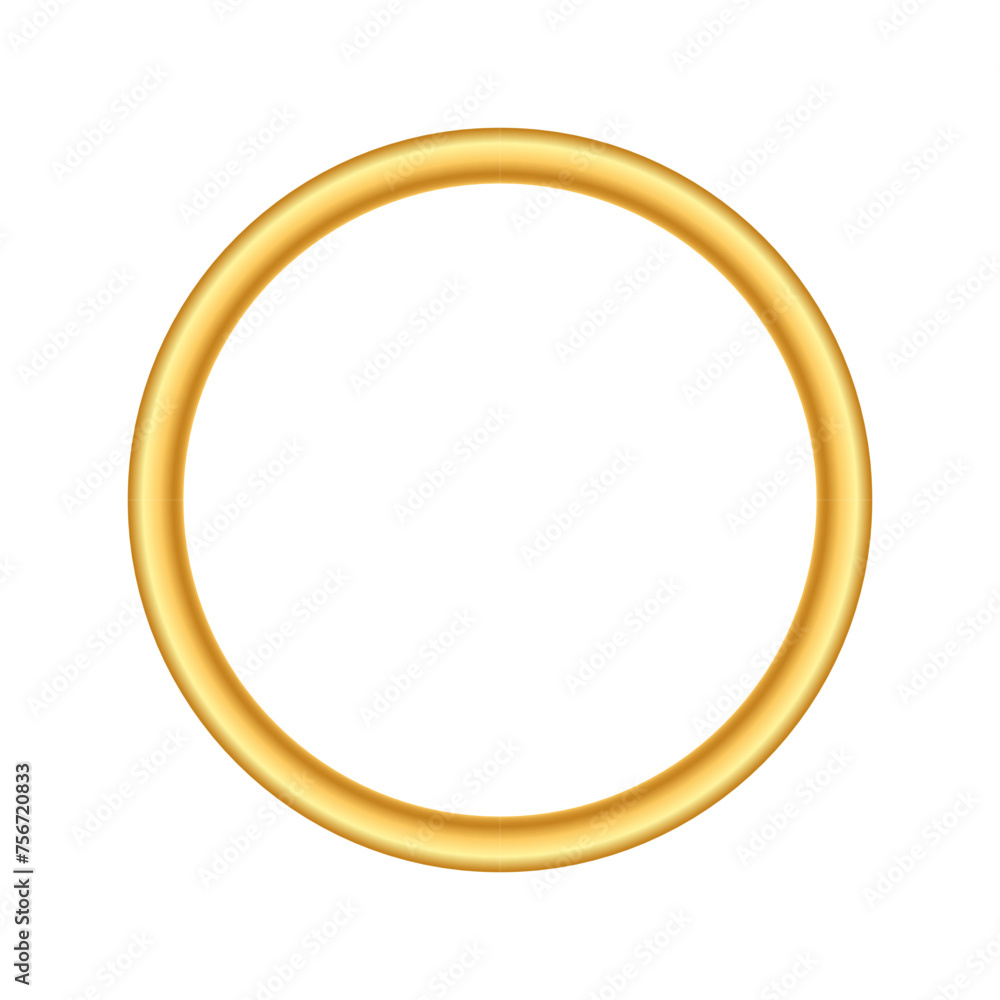 Gold thin round frame. Golden luxury circle logo. Gold thin round frame. Golden luxury circle logo.
