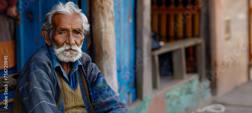 portrait of a wise old man photo