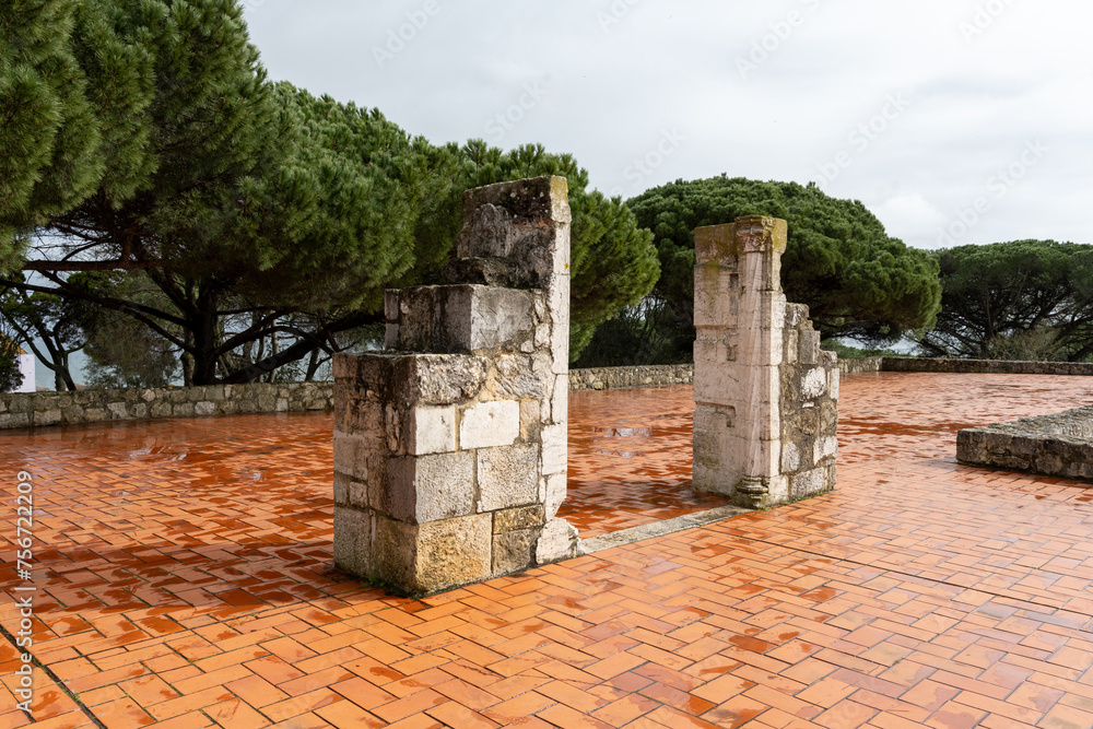 interior of the castle of San Giorgio located on the highest hill in the historic center of the city