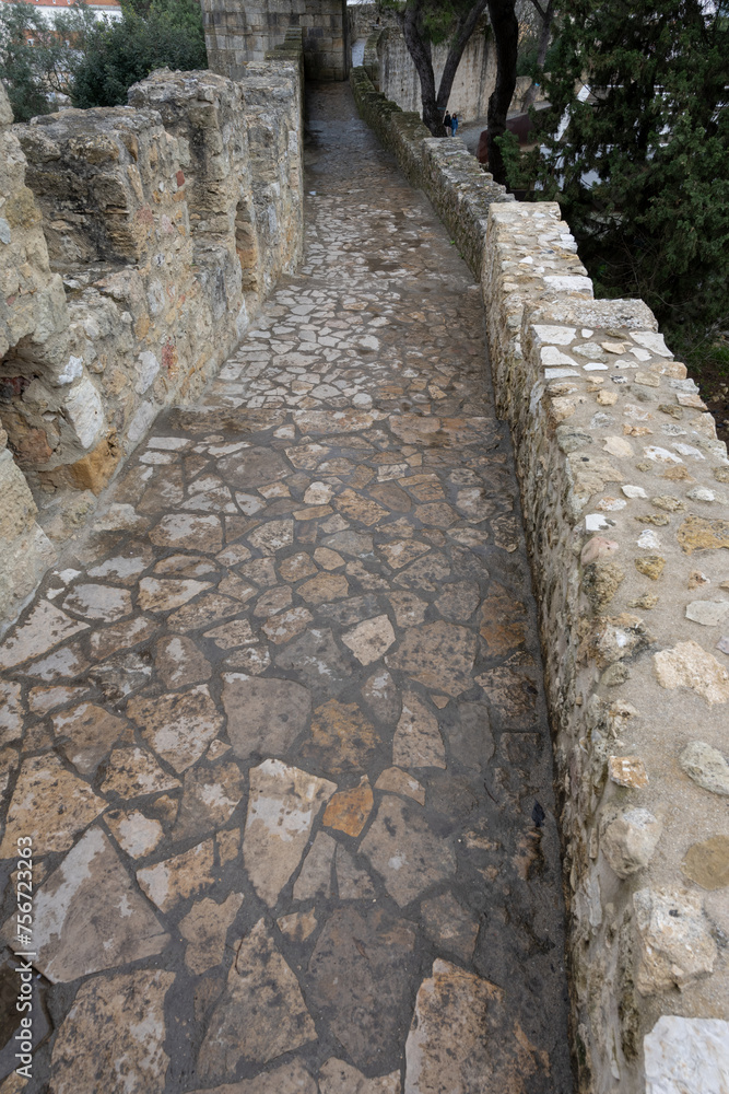 interior of the castle of San Giorgio located on the highest hill in the historic center of the city