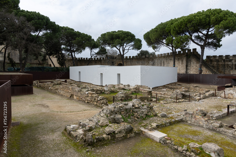 interior of the castle of San Giorgio located on the highest hill in the historic center of the city