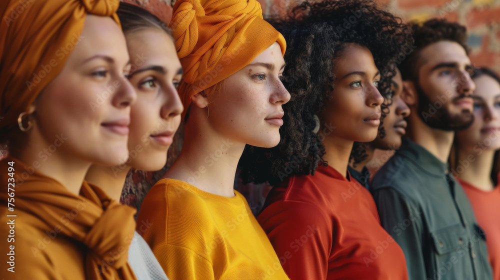 Diverse Group of Young Adults with Focus on Fashion and Identity Diverse Group of Young Adults with Focus on Fashion and Identity
