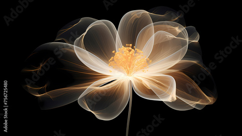 Golden flowers background illustration elegant and beautiful