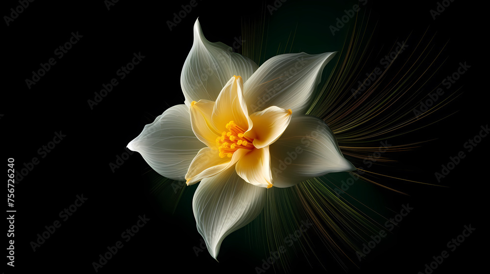 Obraz premium Golden flowers background illustration elegant and beautiful