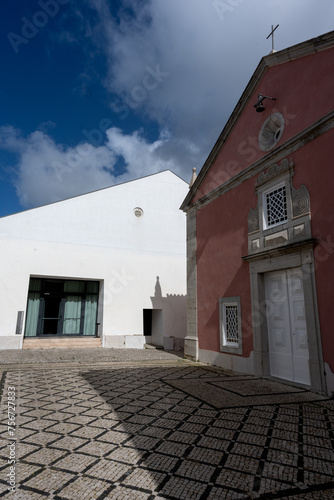 Obraz na płótnie Interior of the courtyard of the Citadel of the Palace of Cascais w salonie