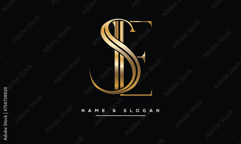 SE,E S, Abstract Letters Logo Monogram SE,E S, Abstract Letters Logo Monogram