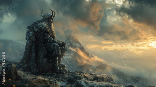Haunting legends whispered in the clicks of cryptocurrency virtual Vikings listening © Pornarun