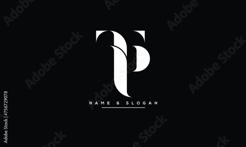 TP, PT, T, P, Abstract Letters Logo Monogram