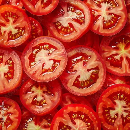 sliced tomatoes background.
