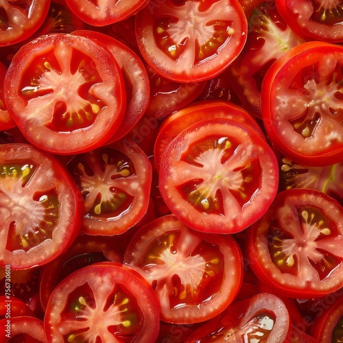 sliced tomatoes background.