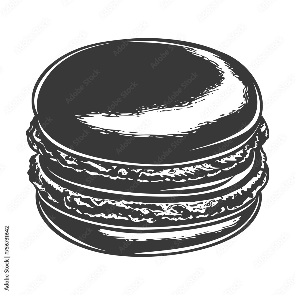 Silhouette Macaroon Cookie black color only Silhouette Macaroon Cookie black color only