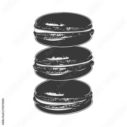Silhouette Macaroon Cookie black color only