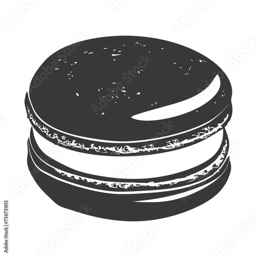 Silhouette Macaroon Cookie black color only
