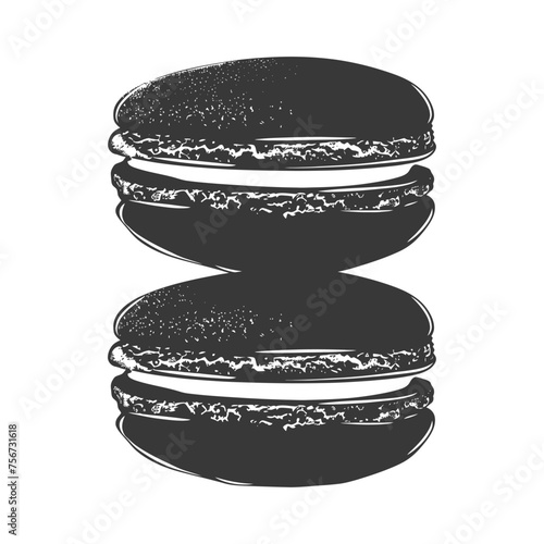 Silhouette Macaroon Cookie black color only