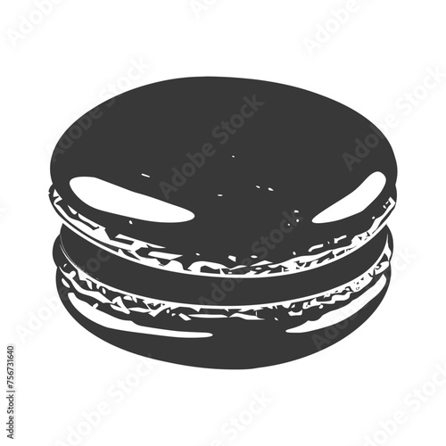 Silhouette Macaroon Cookie black color only