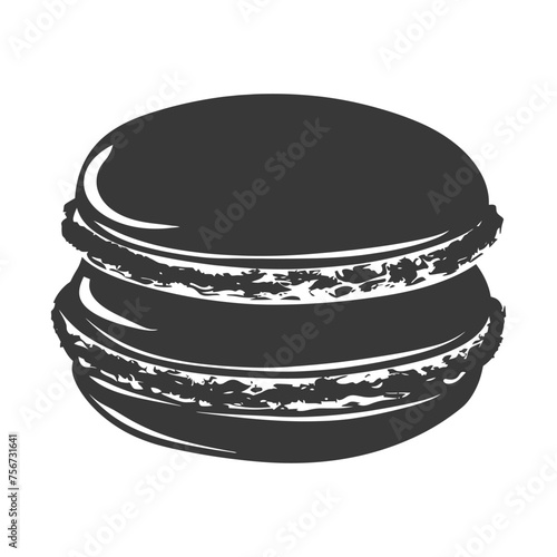 Silhouette Macaroon Cookie black color only