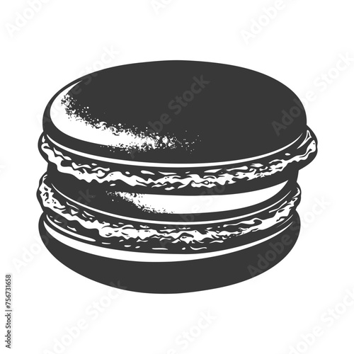 Silhouette Macaroon Cookie black color only