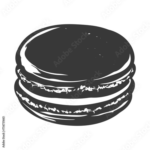 Silhouette Macaroon Cookie black color only