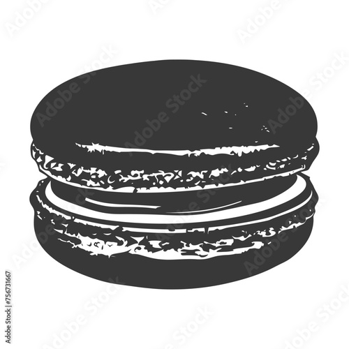 Silhouette Macaroon Cookie black color only