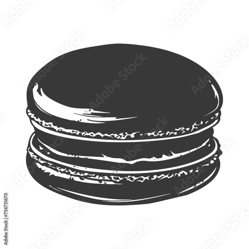 Silhouette Macaroon Cookie black color only