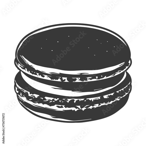 Silhouette Macaroon Cookie black color only