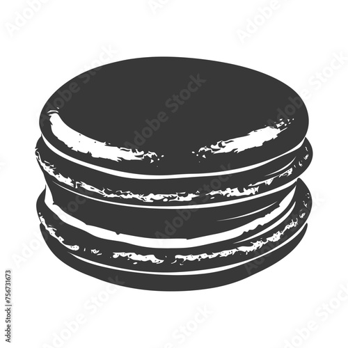 Silhouette Macaroon Cookie black color only