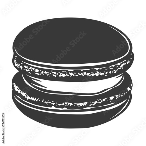 Silhouette Macaroon Cookie black color only