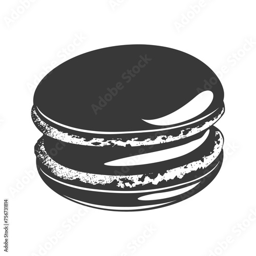 Silhouette Macaroon Cookie black color only