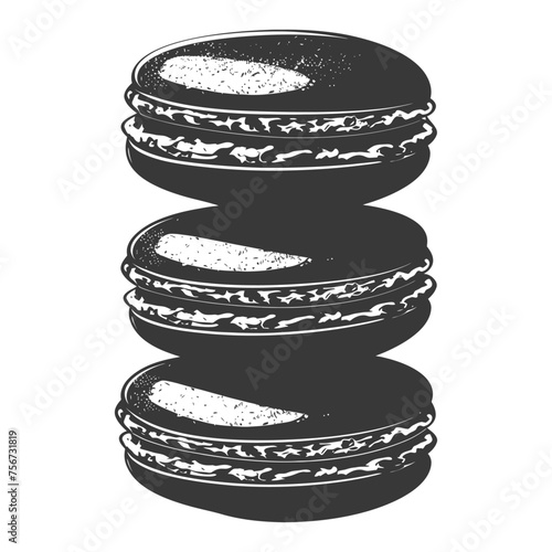 Silhouette Macaroon Cookie black color only