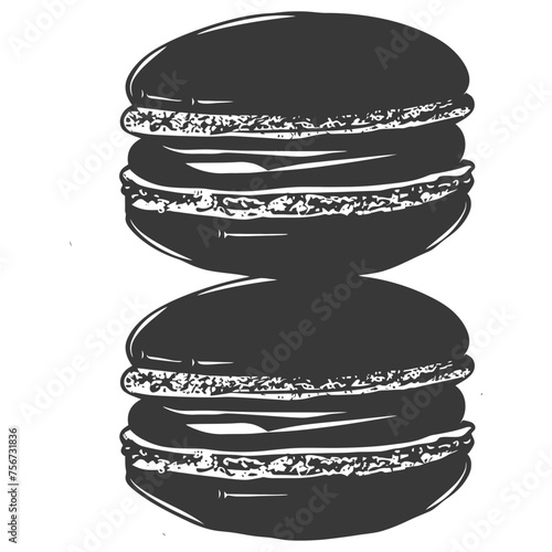 Silhouette Macaroon Cookie black color only