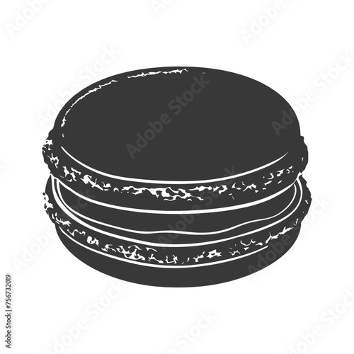 Silhouette Macaroon Cookie black color only