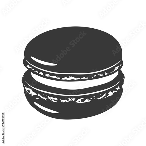 Silhouette Macaroon Cookie black color only