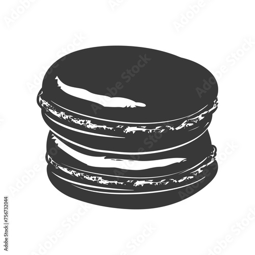 Silhouette Macaroon Cookie black color only