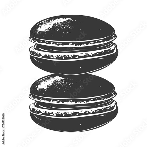 Silhouette Macaroon Cookie black color only