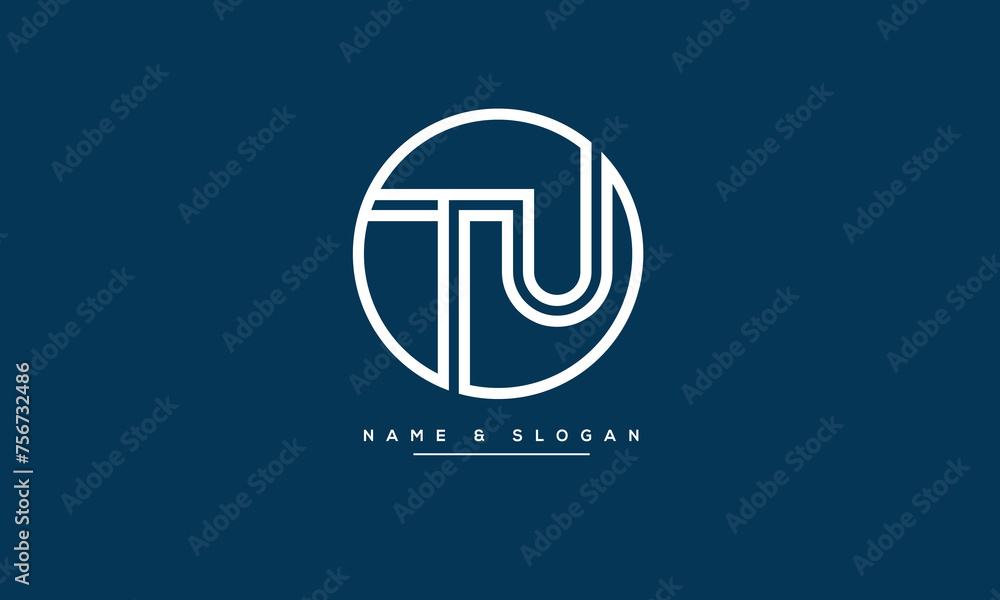 TU, UT, T, U, Abstract Letters Logo monogram TU, UT, T, U, Abstract Letters Logo monogram