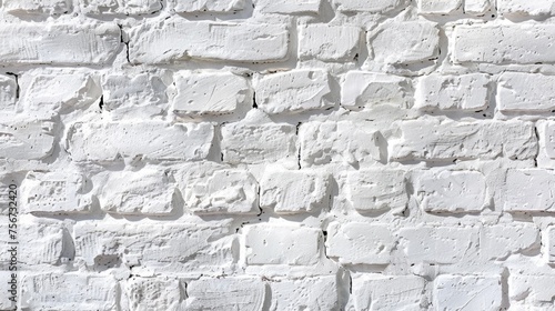 Old white brick wall texture for background