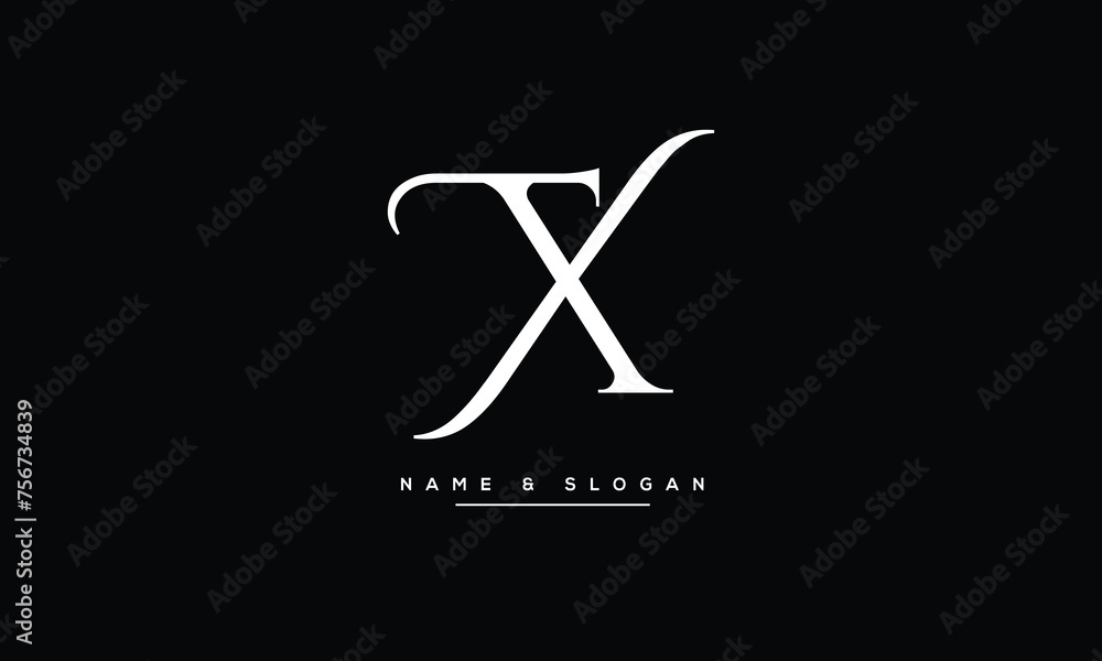 TX, XT, T, X, Abstract Letters Logo Monogram TX, XT, T, X, Abstract Letters Logo Monogram