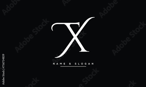 TX  XT  T  X  Abstract Letters Logo Monogram