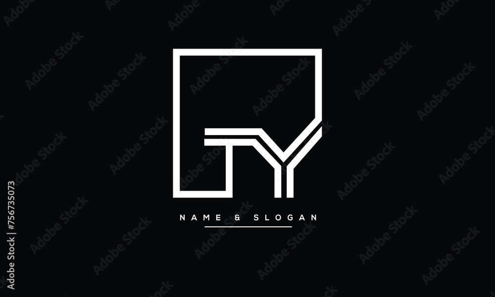 TY, YT, T, Y, Abstract Letters Logo monogram TY, YT, T, Y, Abstract Letters Logo monogram