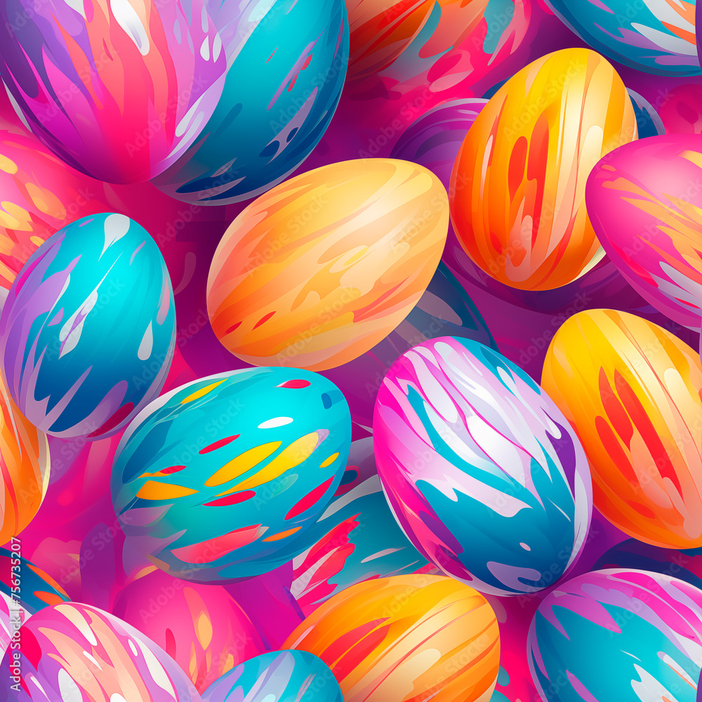 Easter Motifs: Seamless Spring Texture