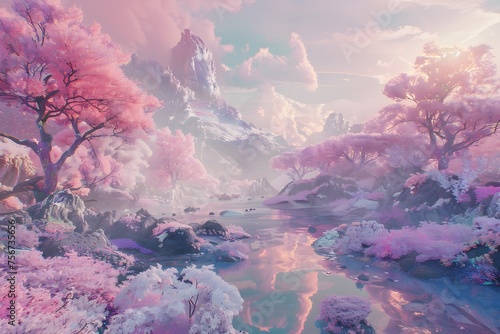surreal dreamland gradient  blending pastel tones with whimsical textures  evoking a sense of wonder and enchantment.
