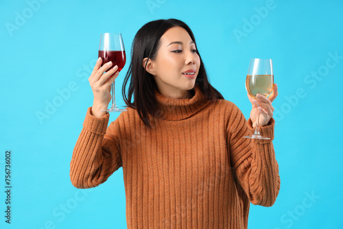 Beautiful Asian woman with ...