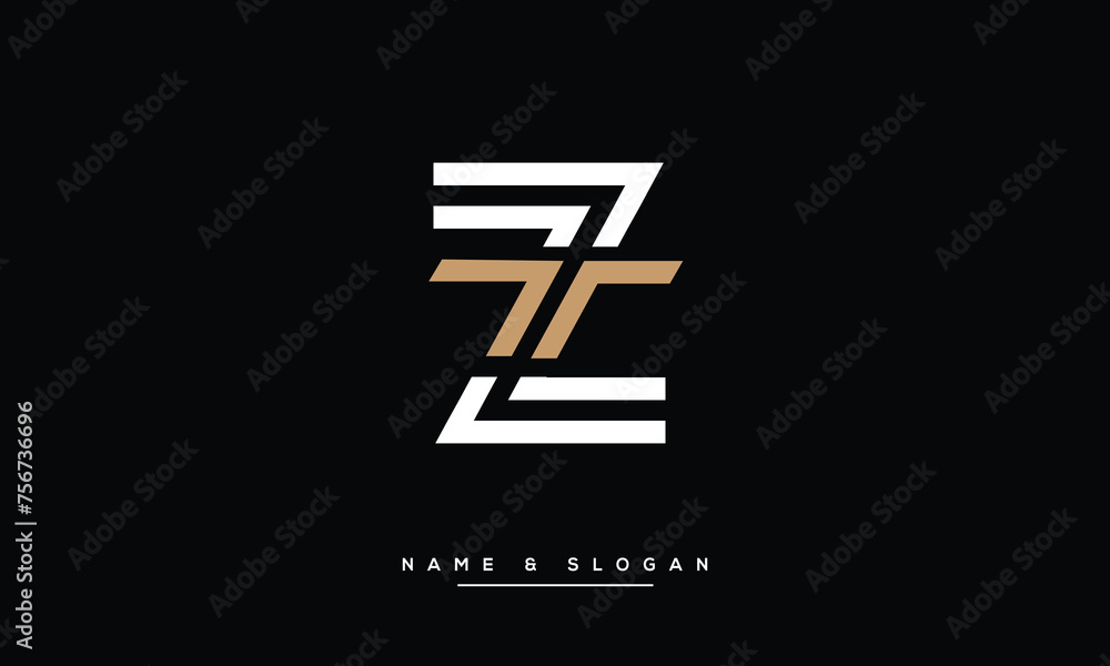 TZ, ZT, T, Z, Abstract Letters Logo monogram TZ, ZT, T, Z, Abstract Letters Logo monogram