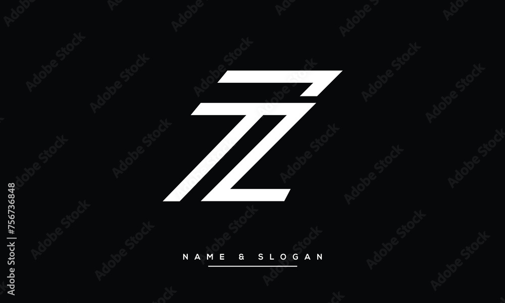 TZ, ZT, T, Z, Abstract Letters Logo monogram TZ, ZT, T, Z, Abstract Letters Logo monogram