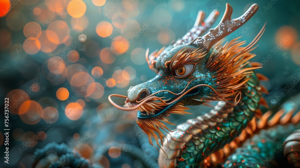 Close Up of a Statue of a Dragon