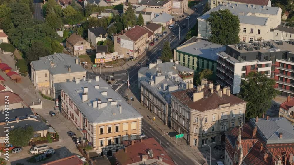 Beautiful Landscape Mickiewicza Square Jaroslaw Aerial View Poland