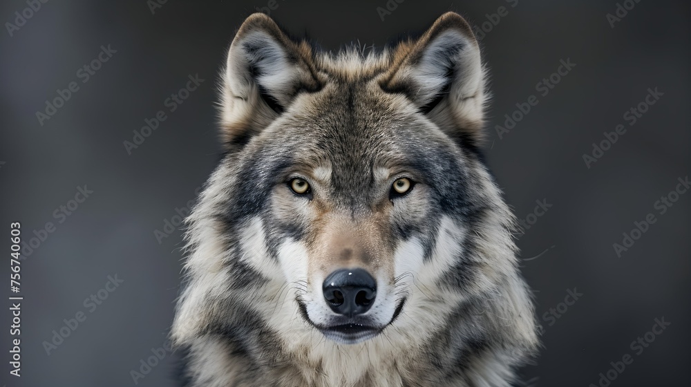 Grey Wolf (Canis lupus) Portrait 