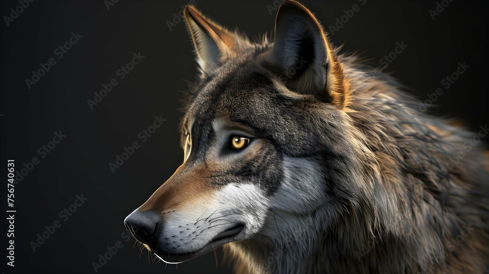 Grey Wolf (Canis lupus) Portrait Grey Wolf (Canis lupus) Portrait
