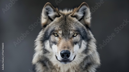 Grey Wolf  Canis lupus  Portrait 